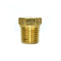 Interstate Pneumatics Brass Hex Plug 1/4 Inch NPT Male FPP41B